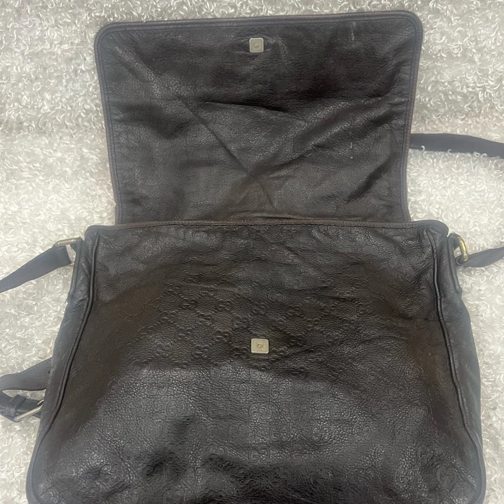 Gucci Guccissima Burgundy Crossbody Bag